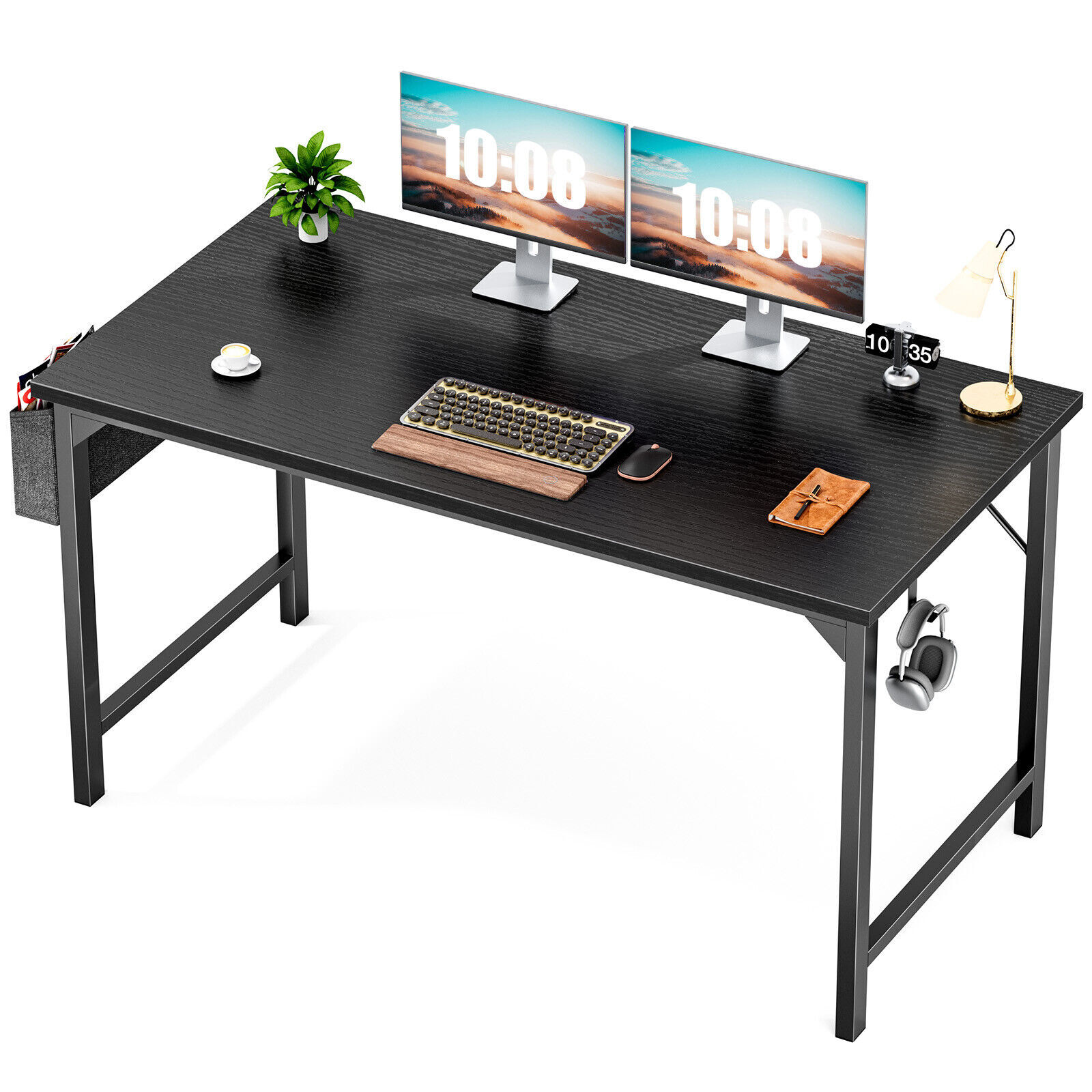 Laptop Computer Desk with Storage Bag＆Hook Home Office Desk Writing Table
