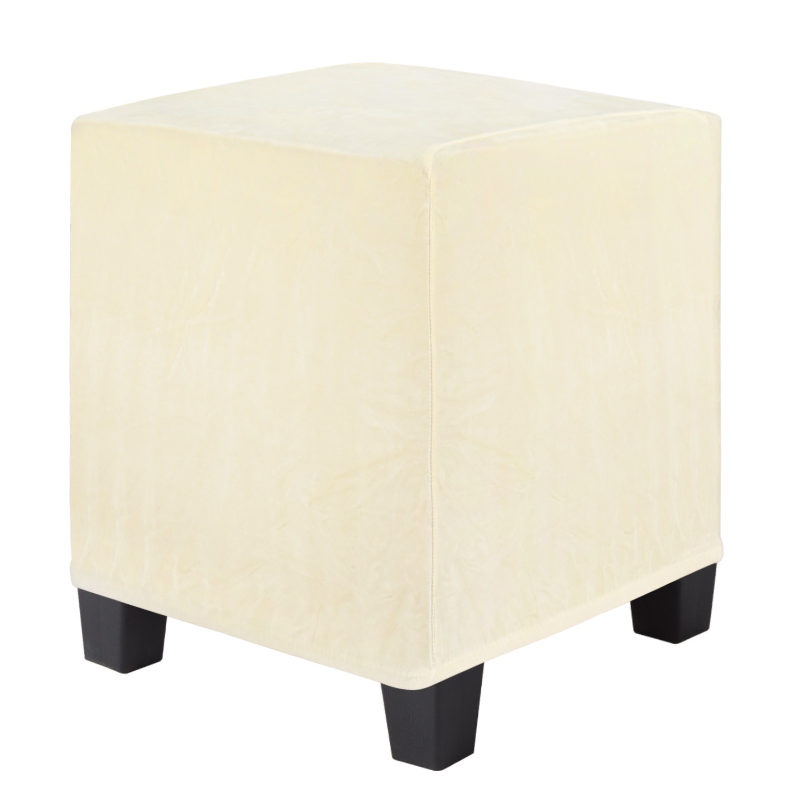 1-Pack 13″x13″x15″ Stretch Square Ottoman covers Footstool Protector Beige