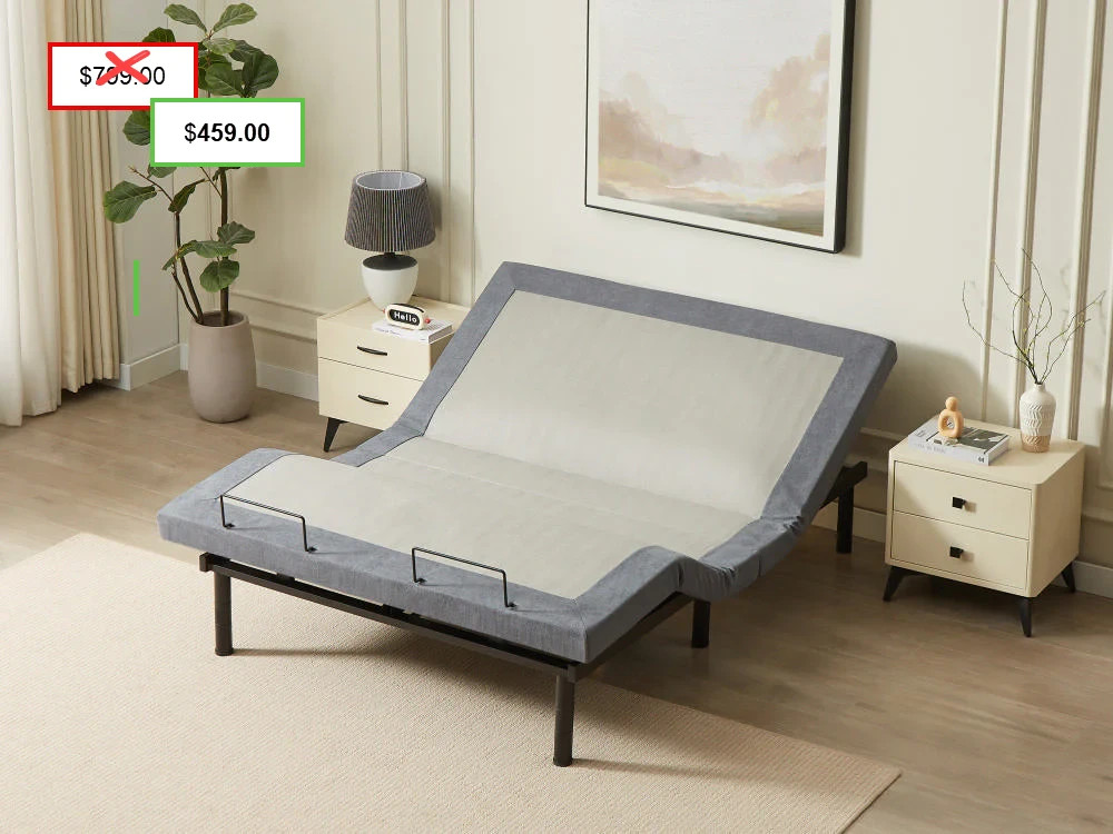 SmartFlex SF500 Remote Control Ergonomic Adjustable Bed Frame – FREE SHIPPING.