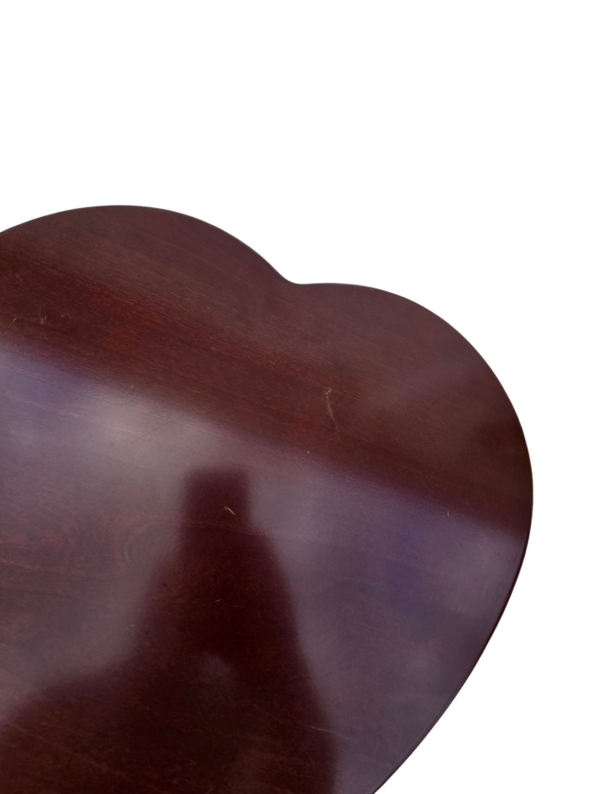 Bombay Company Mahogany Flip Top Side Table Pedestal Stand Queen Ann Heart Shape