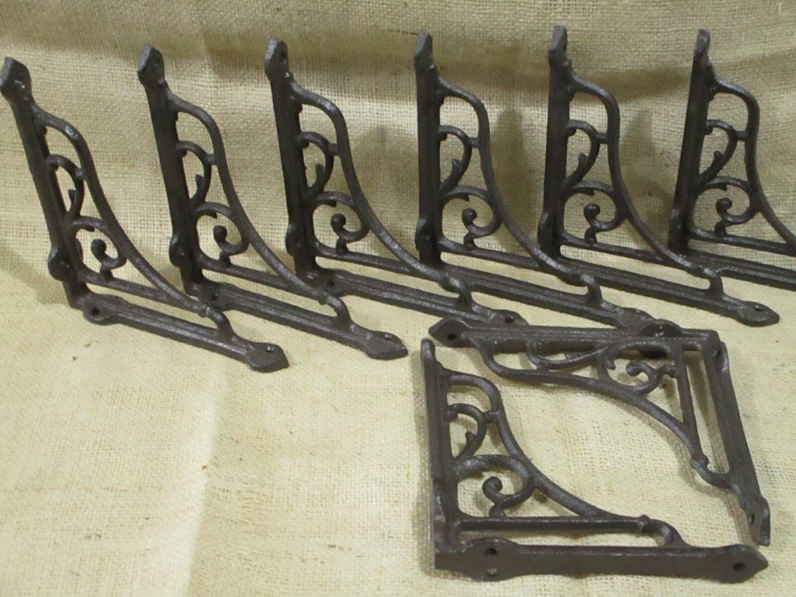 8 Antique Style Vine Shelf Brace Wall Bracket Cast Iron Corbel 6″ X 6 1/2″ Brace