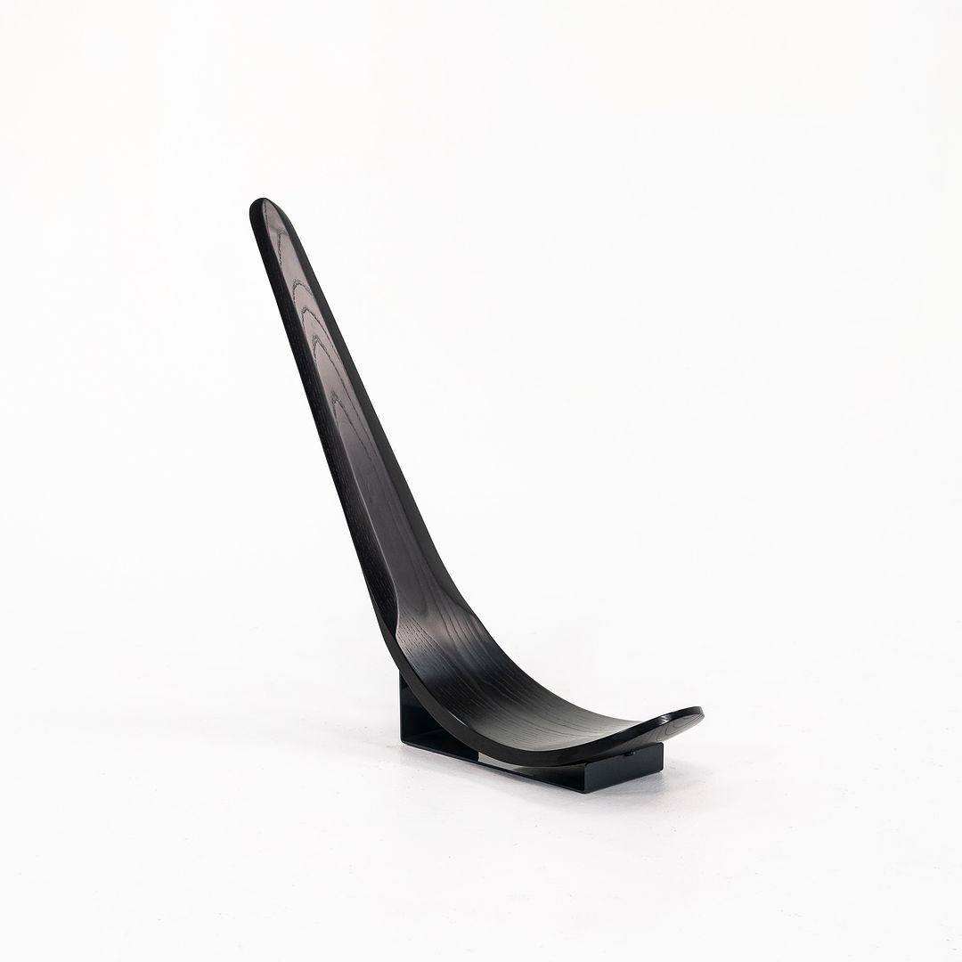 1991 Chip Chair by Carlo Mo for Tecno Italy with Ebonized Oak and Enameled Steel