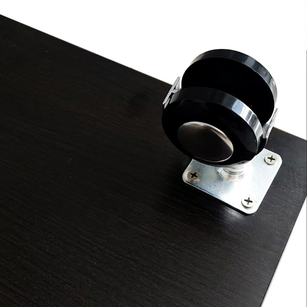 Display Cabinet with Bluetooth LED Strip Lighting and Lockable Swivel Casters