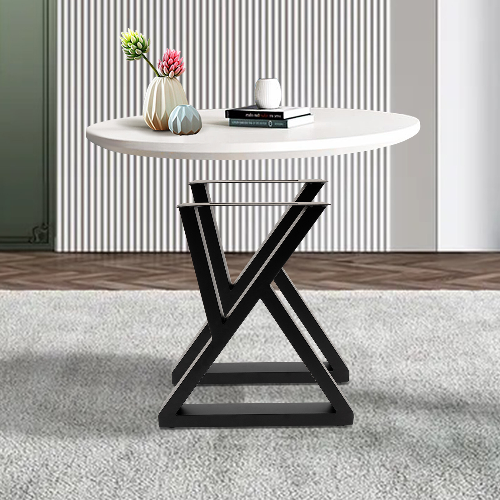 Set of 2 16inch Coffee Table Legs Cast Iron Metal Desk Legs Bench Legs 200kg