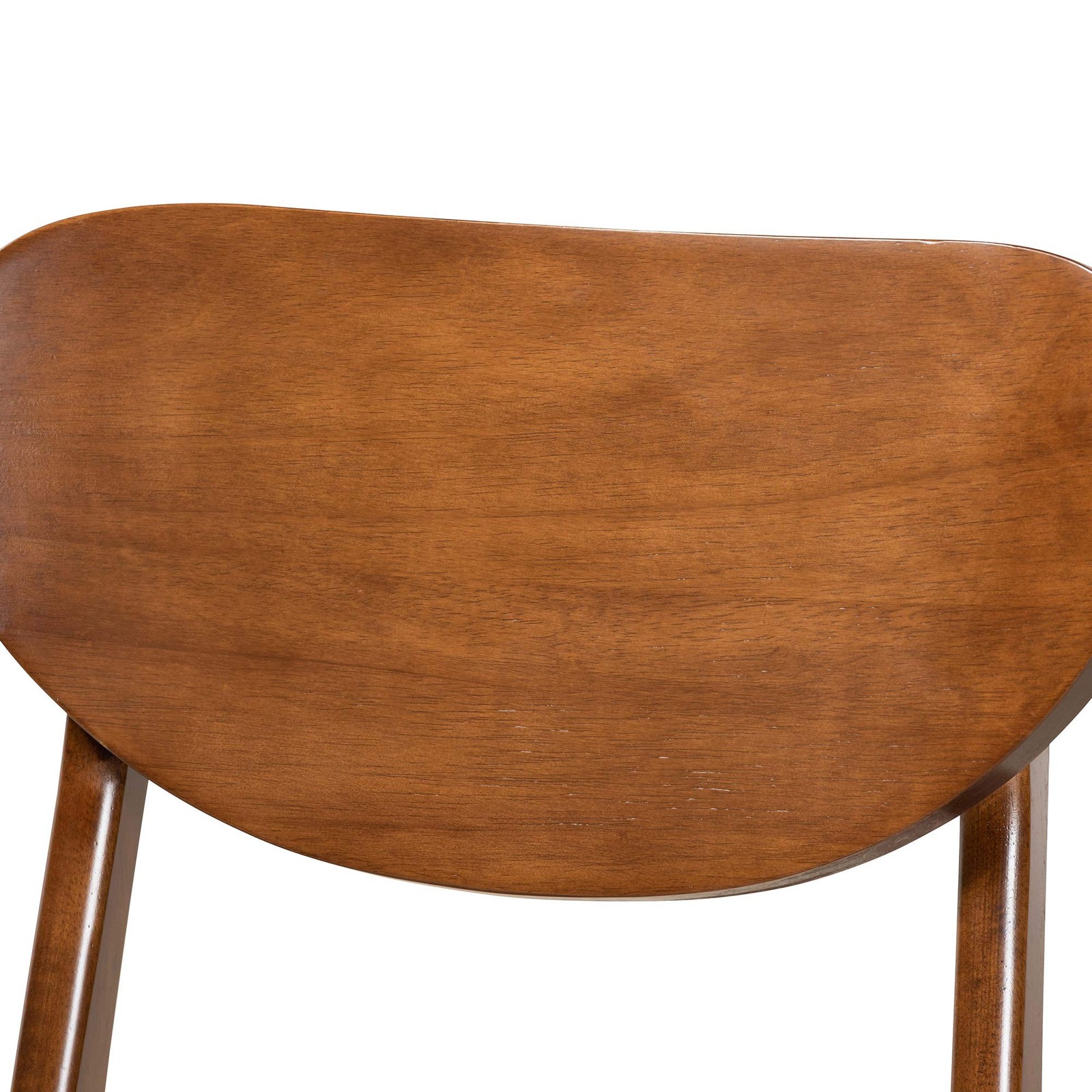Katya Dining Chair Set Grey Fabric Upholstered and Walnut Brown Finished Wood…