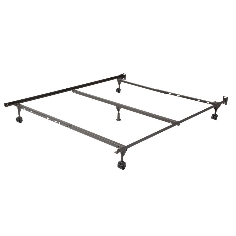 Rize Home DTQRR5 Heavy-Duty Twin/Full/Queen Bed Frame with Rug Rollers
