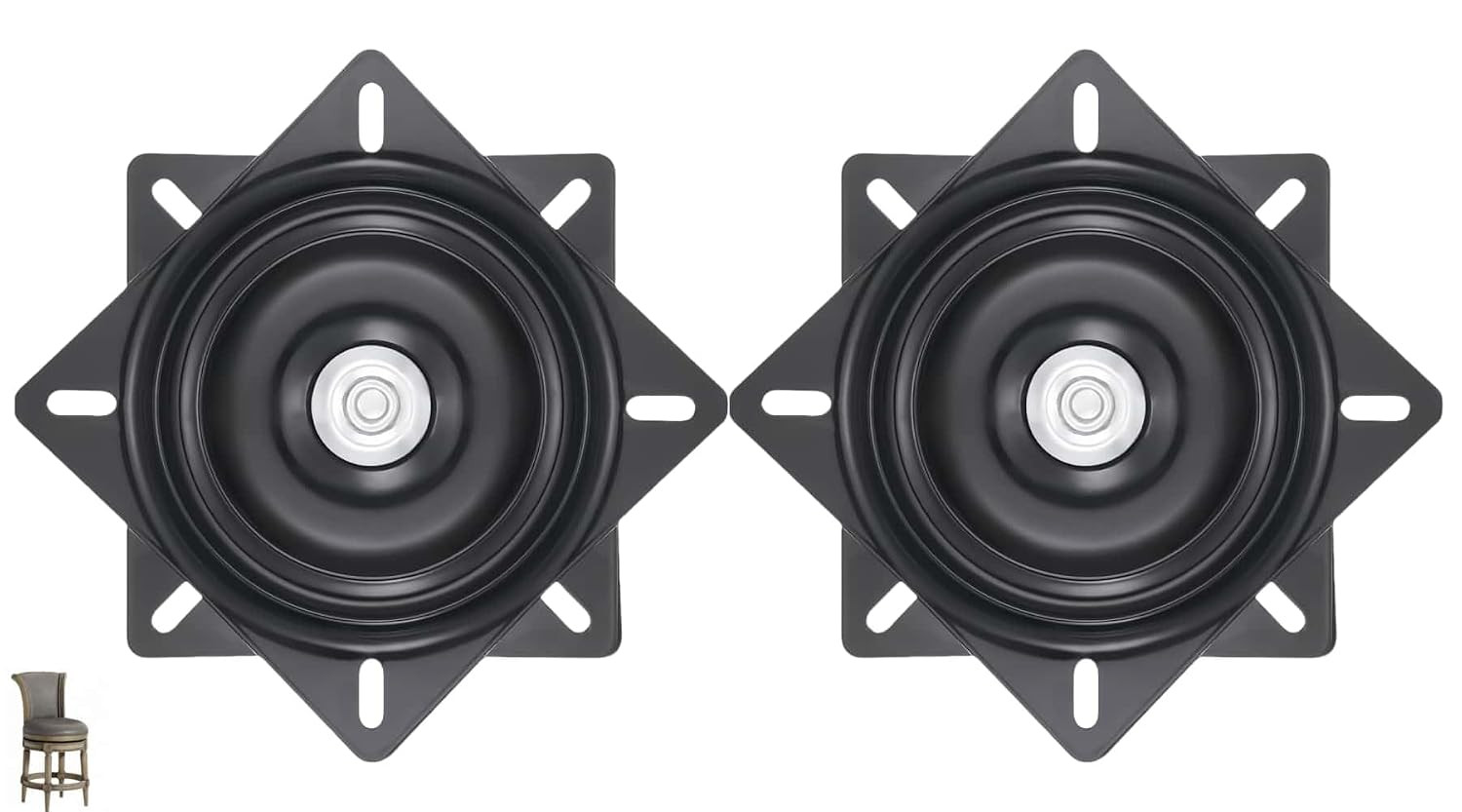 2Pack 6 Inch Heavy Duty Bar Stool Swivel Plate, 400Lbs | 6 Inch Swivel Plate