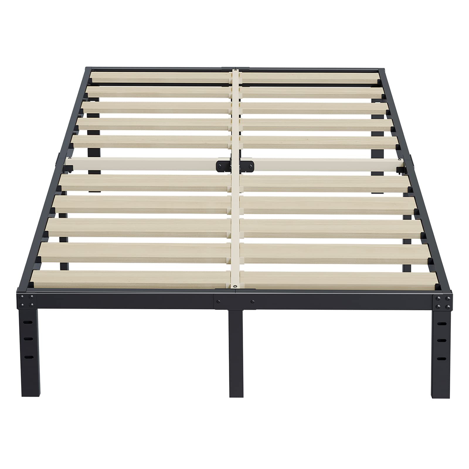King Size Bed Frame 14 Inches High 3 Inches Wide Wood Slats with 3500 Pounds …