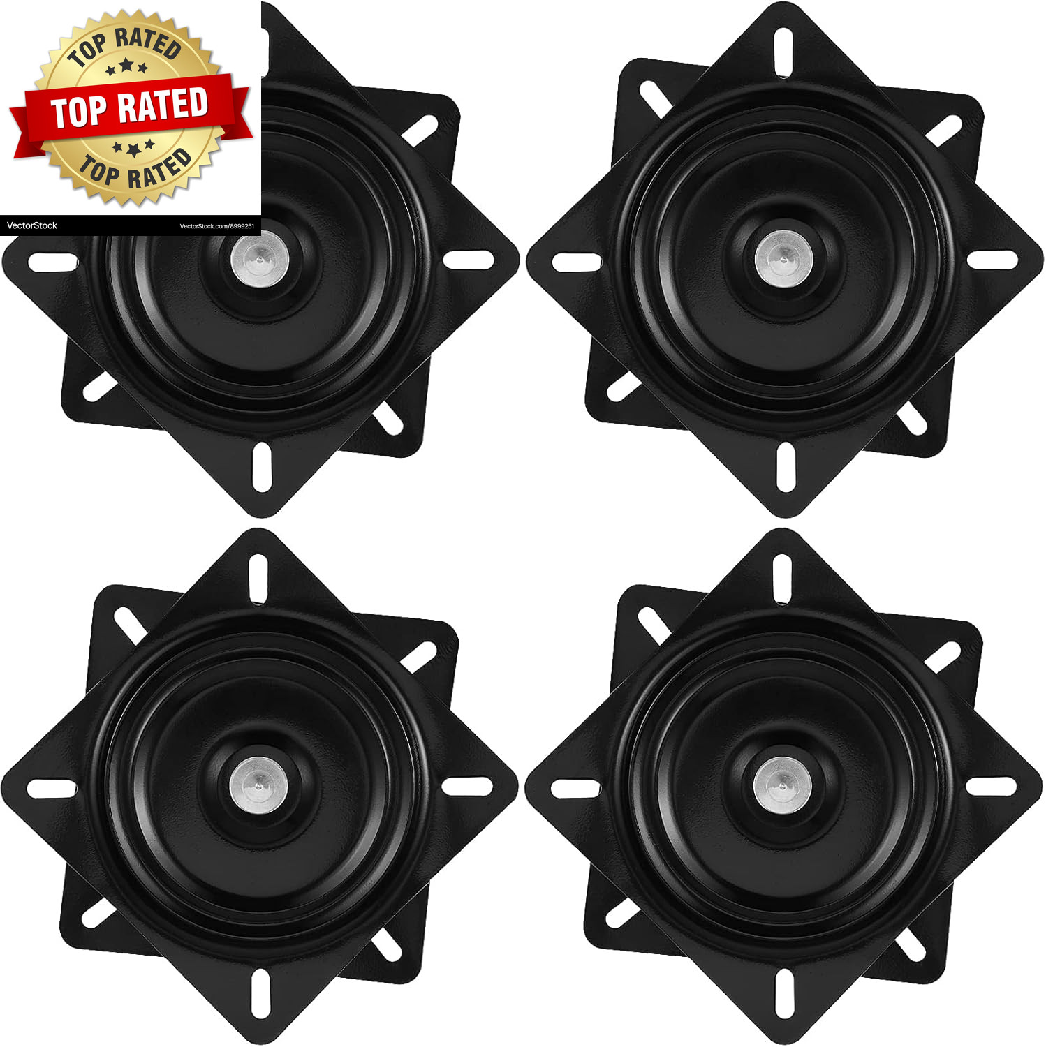 4 PCS 7 Inch Bar Stool Swivel Plate, Heavy Duty Swivel Base Mount Plate for Home