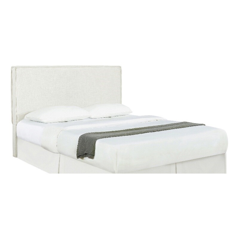 Maklaine 46.5″ x 65″ Modern Fabric Queen/Full Headboard in Sand Beige