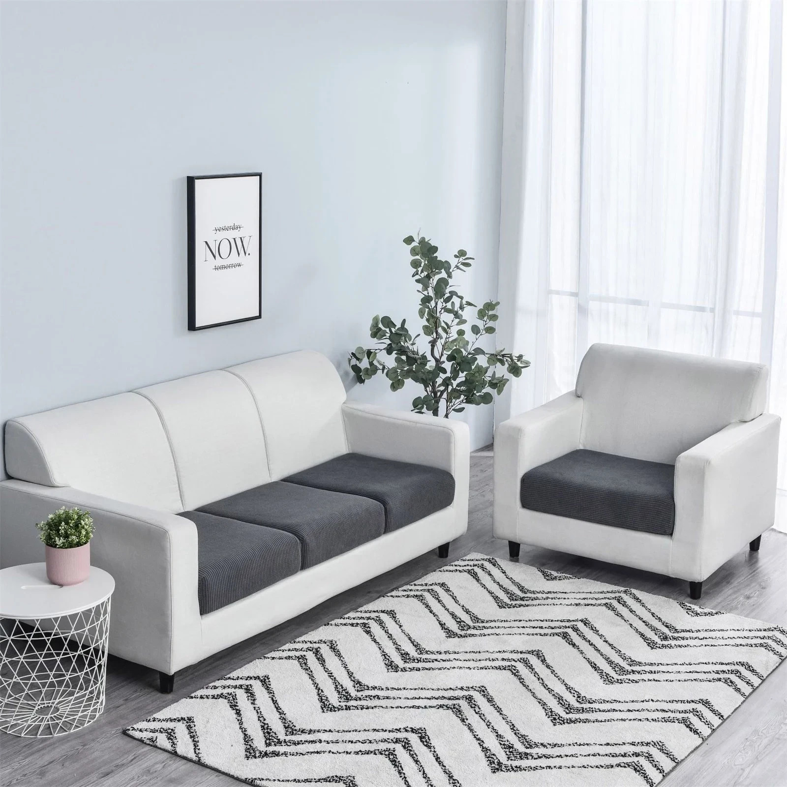 Sofa Seat Cushion Cover Furniture Protector Stretch Washable Removable Slipcover