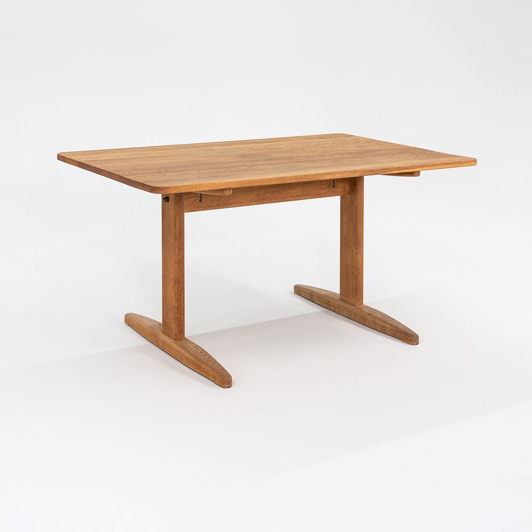 1970s Borge Mogensen Shaker Trestle Base Dining Table Haarby C.M. Madsen Denmark