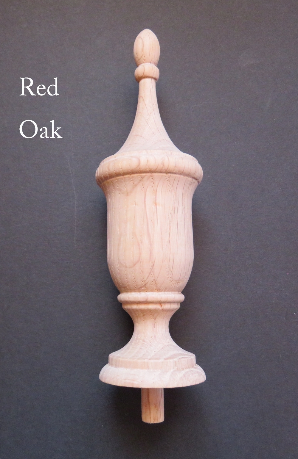 Wood bed post FINIAL 6 1/4″ Oak Maple Cherry Mahogany Walnut #11