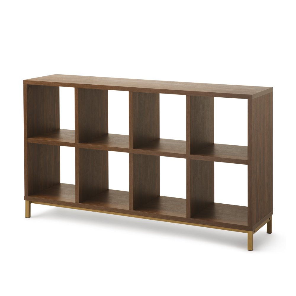BOOKCASE SHELF SHELVING Vinyl Record Storage Brown/White/Gray