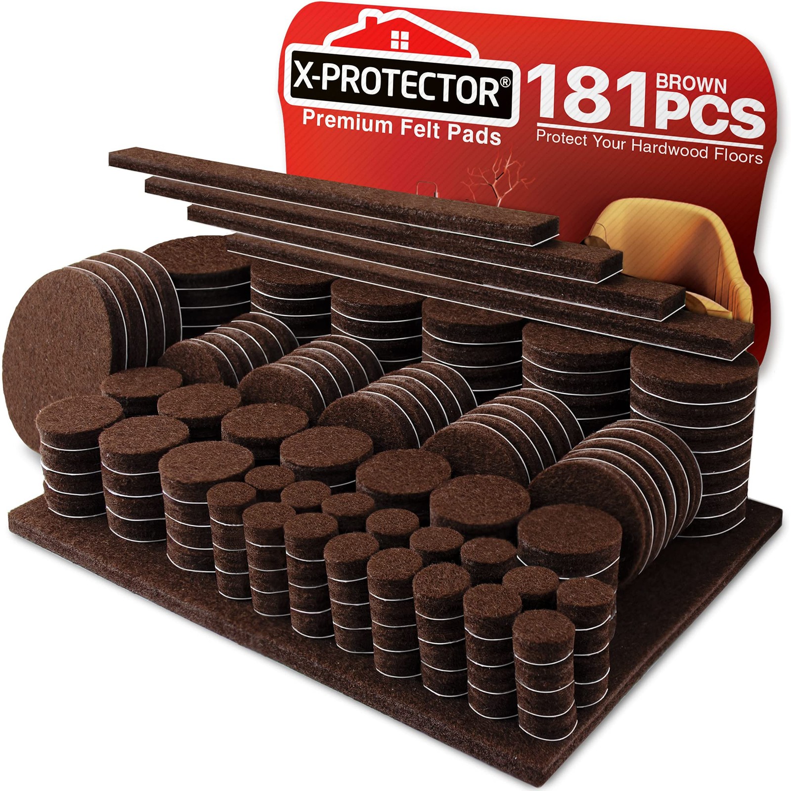 Felt Furniture Pads 181 PCS Premium Furniture Pads – Felt Pads Furniture Feet…