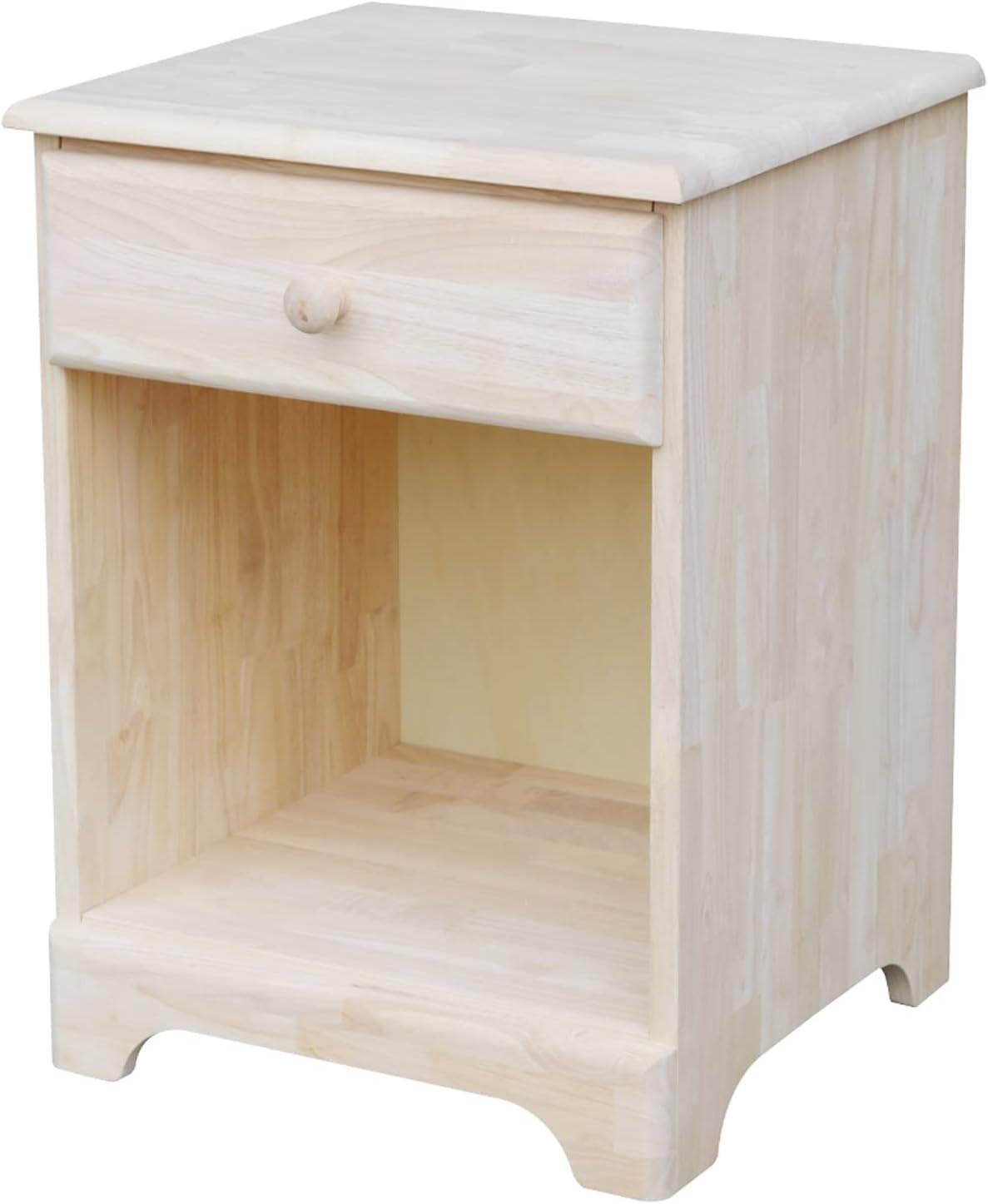 International Concepts Night Stand with One Drawer, Unfinished