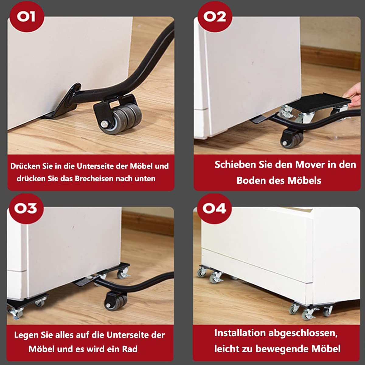 Heavy Furniture Roller Move Tools 4 Wheels Larger Size Heavy Duty Movers