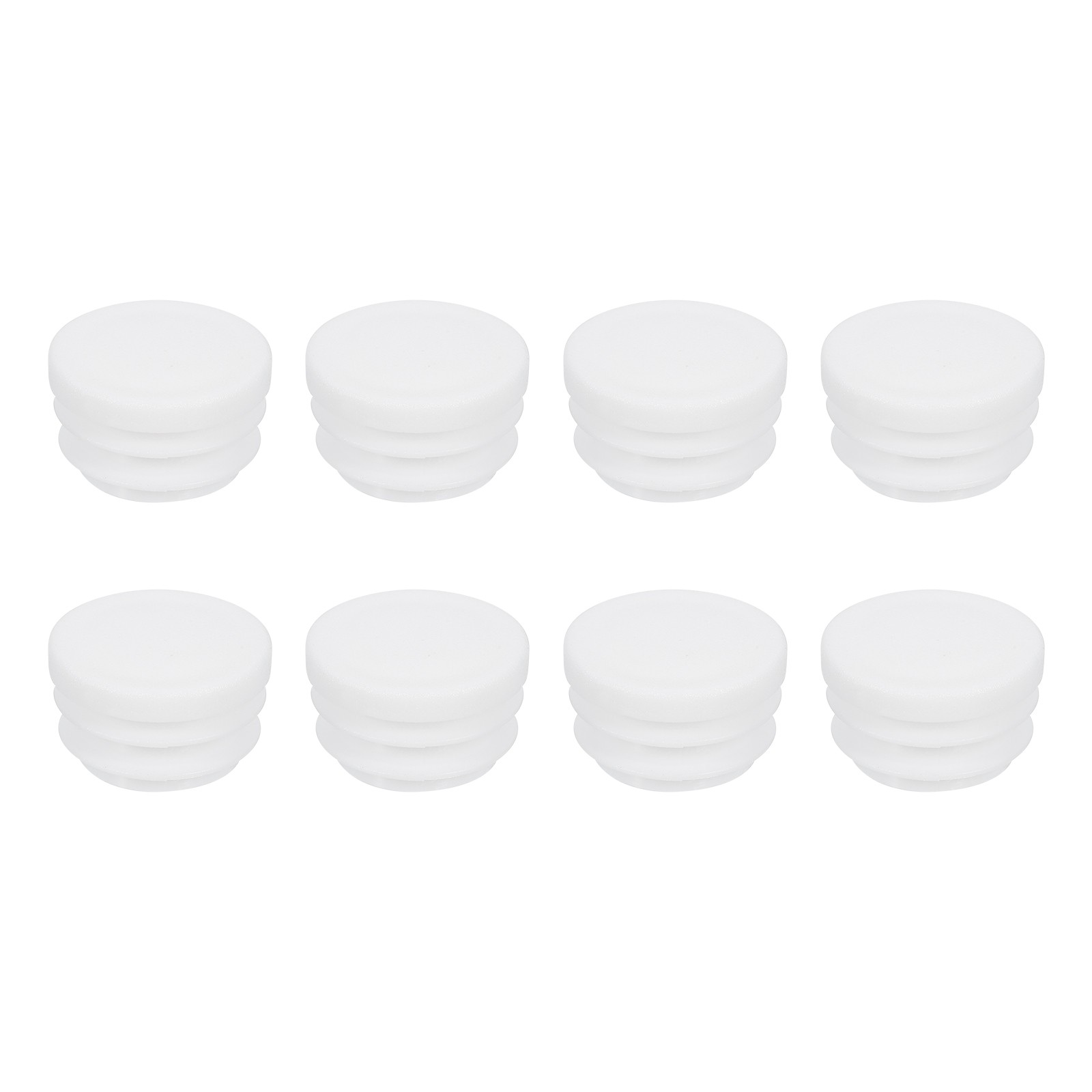 8Pcs Round Plastic Plug, 0.87″ Dia White Plastic Cap Pipe Tube Inserts