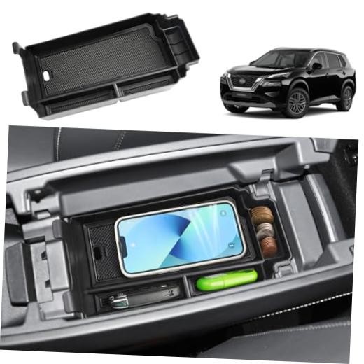 2021-2025 2026 Rogue Center Console Organizer for Nissan Rogue Black