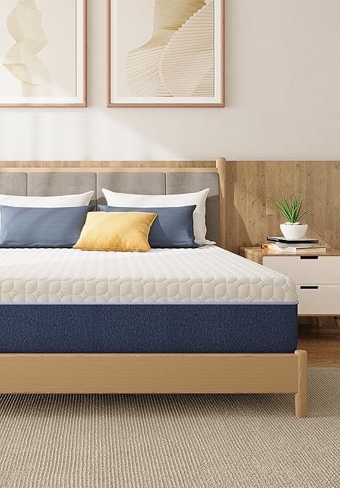 10 Inch Twin Mattress, Medium Plush Gel Memory Foam Mattress in a Box, Pressure