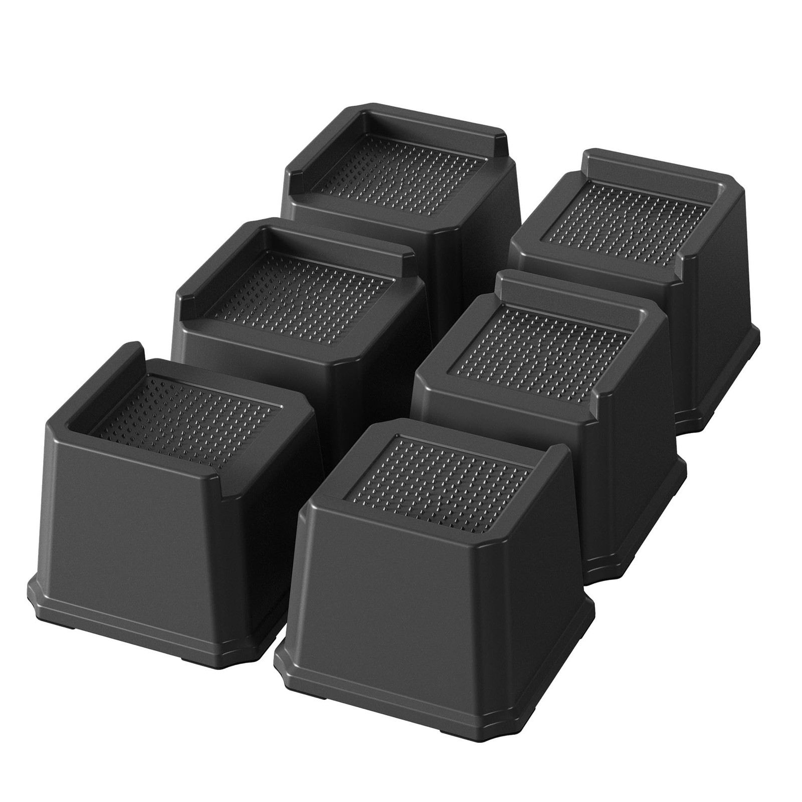 Heavy Duty Bed Furniture Elevators Risers Oversized 6 PCS 3 Inch 1500 Lbs