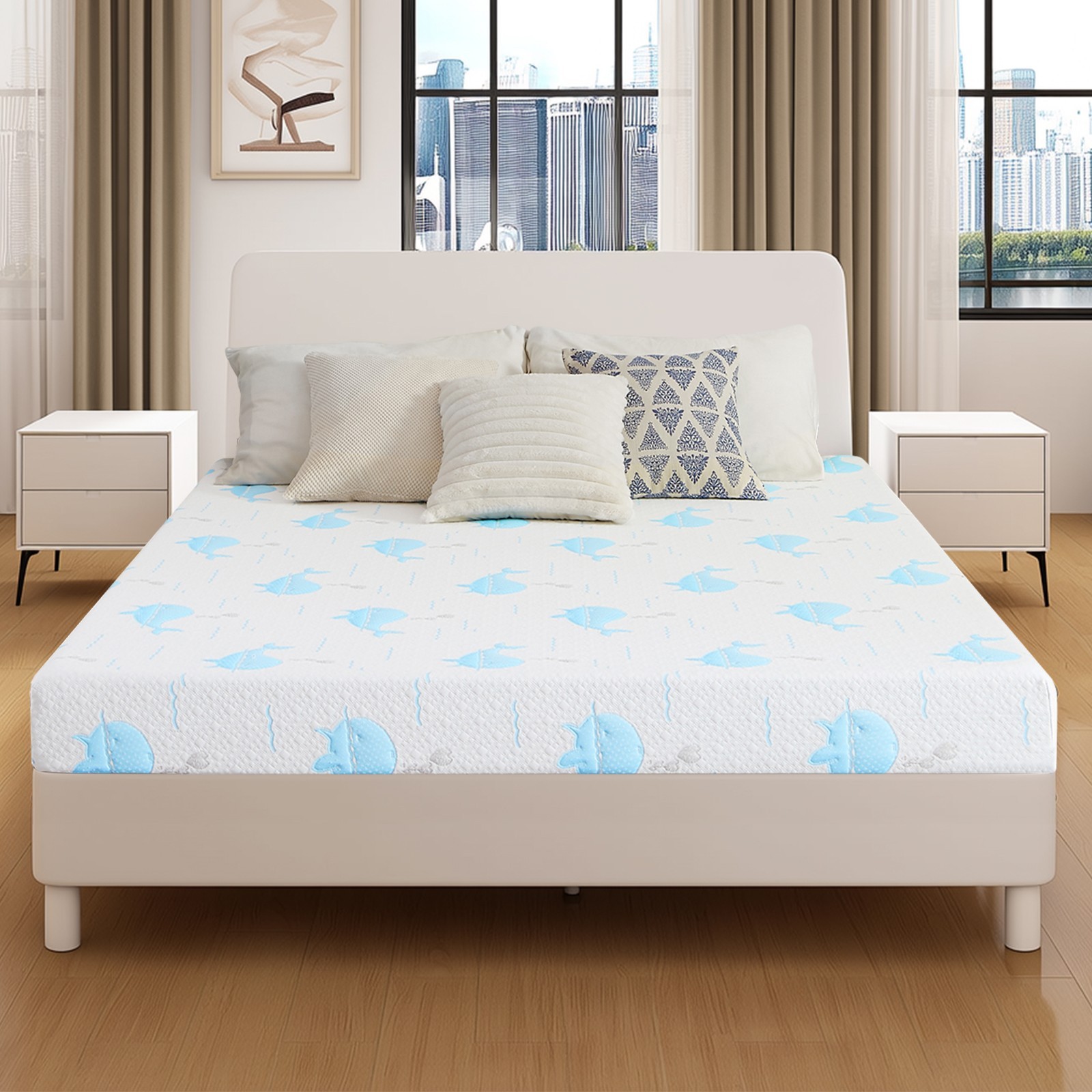 6 Inch Gel Memory Foam Breathable Mattress in a Box Twin TwinXL Full Queen Size