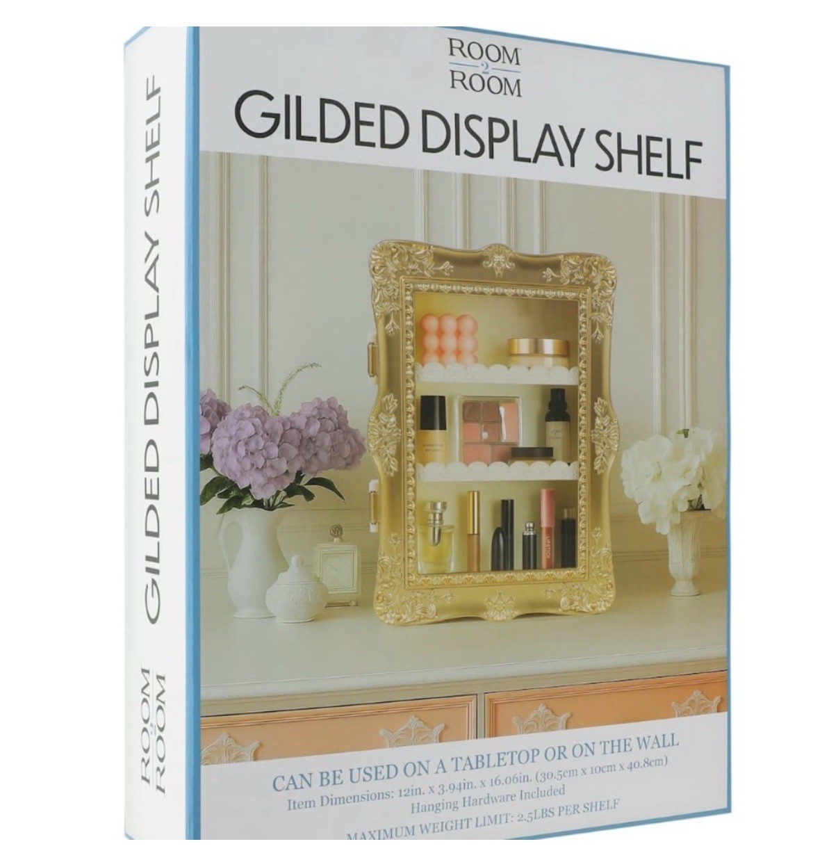 Gilded Display Shelf Five Below TikTok Viral Gold Brand New Room2Room