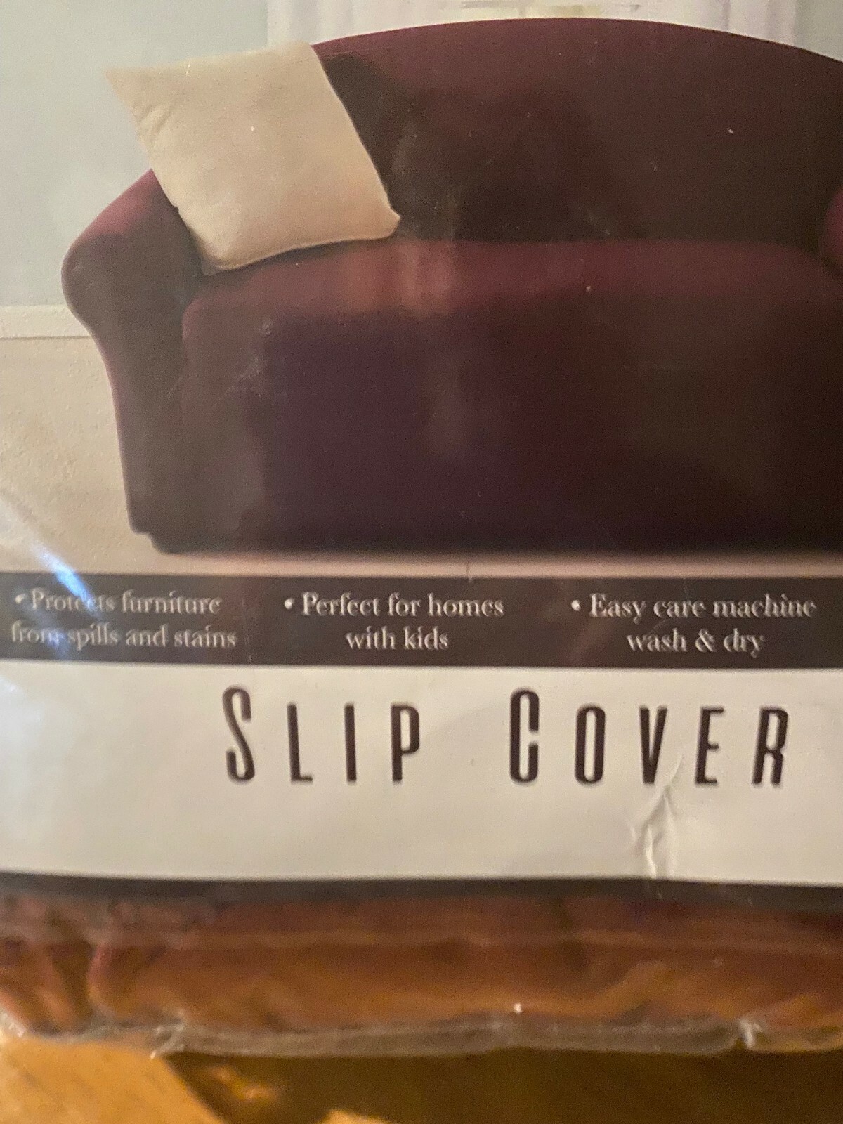 Loveseat One Piece Stretch Slipcover Wine Darla Quilted Funiture Cover
