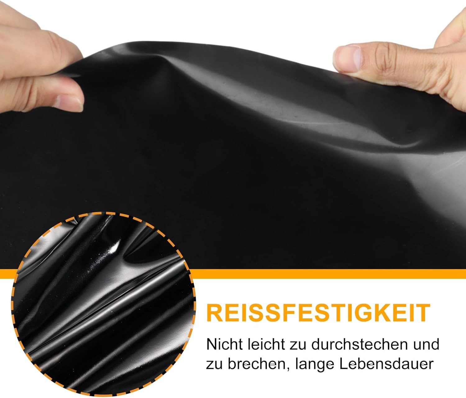 SDLDEER Pond Liner, Pond Liner 4x6m, Black HDPE Pond Liner Heavy Duty, for…
