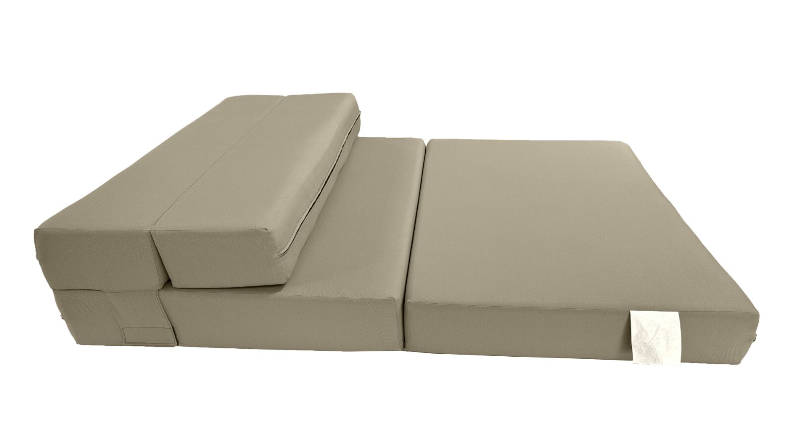 Twin Lounger Folding Foam Mattress, Foldable Sofa Bed Sit Sleep 6x39x80 Tan