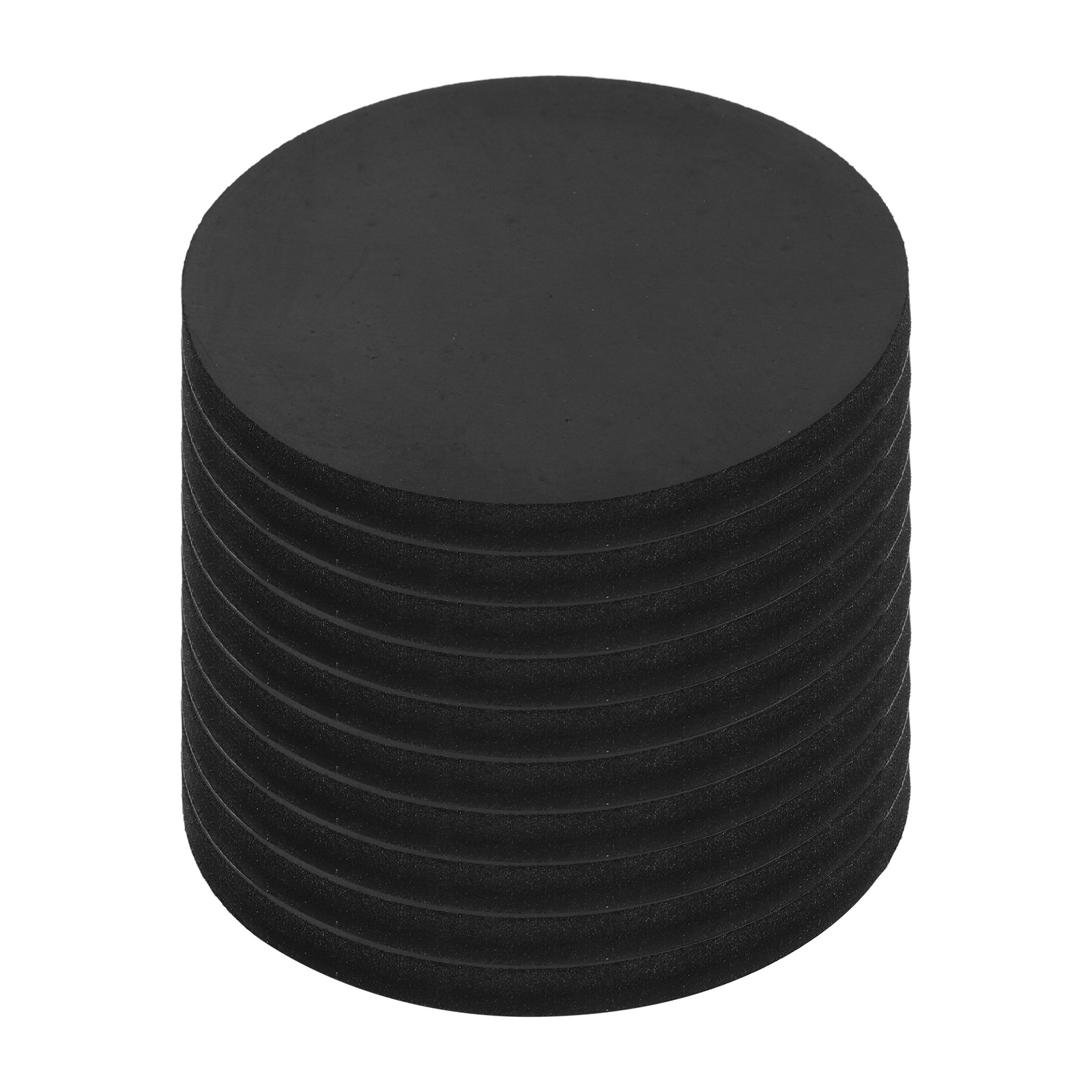 10Pcs Non Slip Furniture Pads, 75x6mm Round Rubber Furniture Grippers, Black