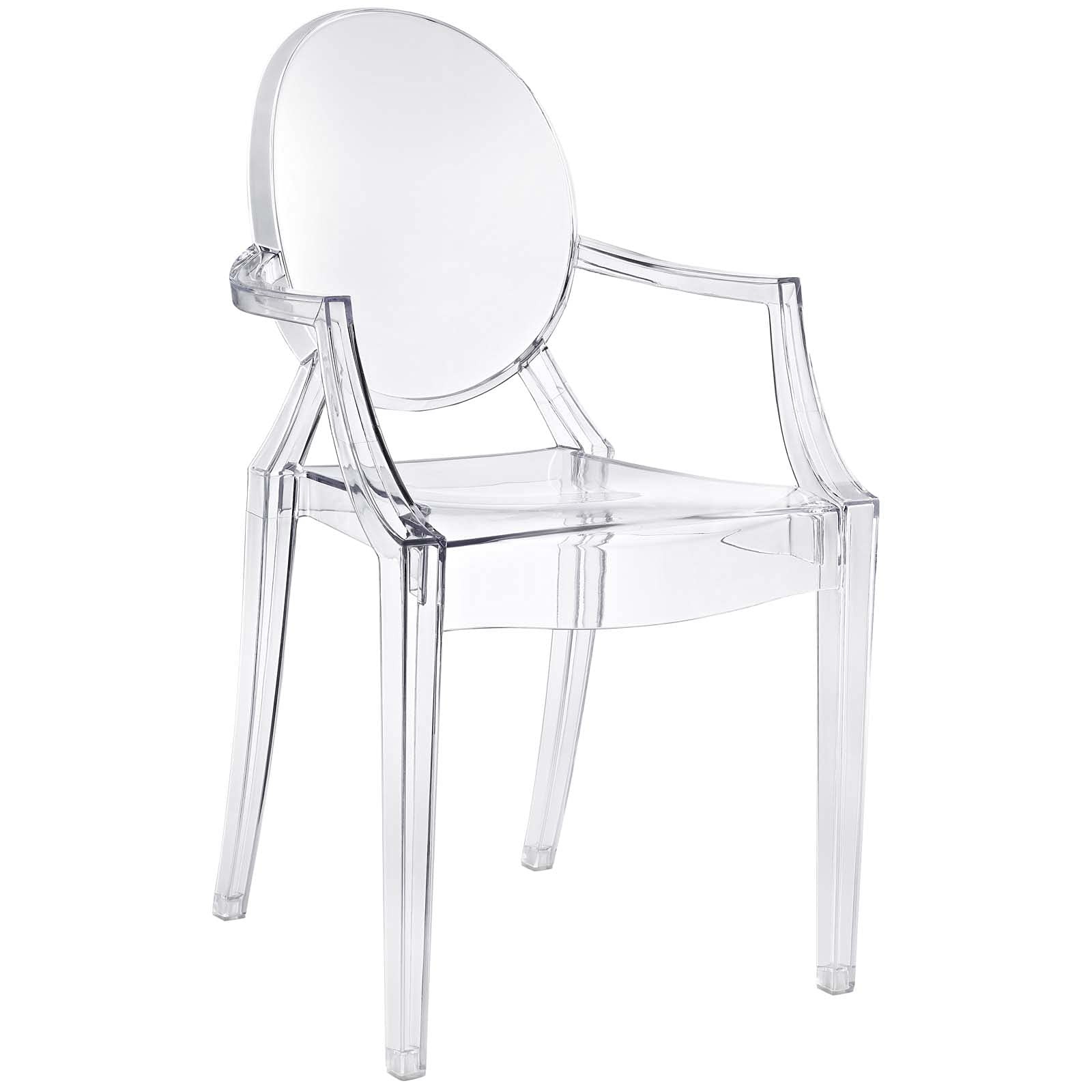 Clear Acrylic Side Chair Modway Casper Stackable Modern