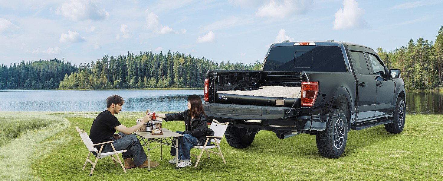 6.0-6.3Ft Truck Bed Air Mattress with Built-in Air Pump, Compact Regular Truck