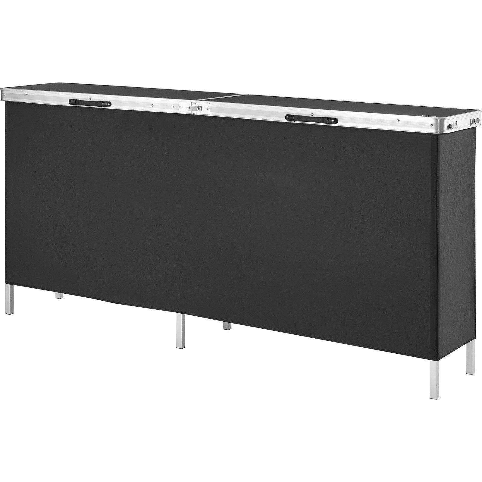 Folding Bar Table, Tradeshow Podium with Case&Storage Shelf 77.95×15.16×34.65″