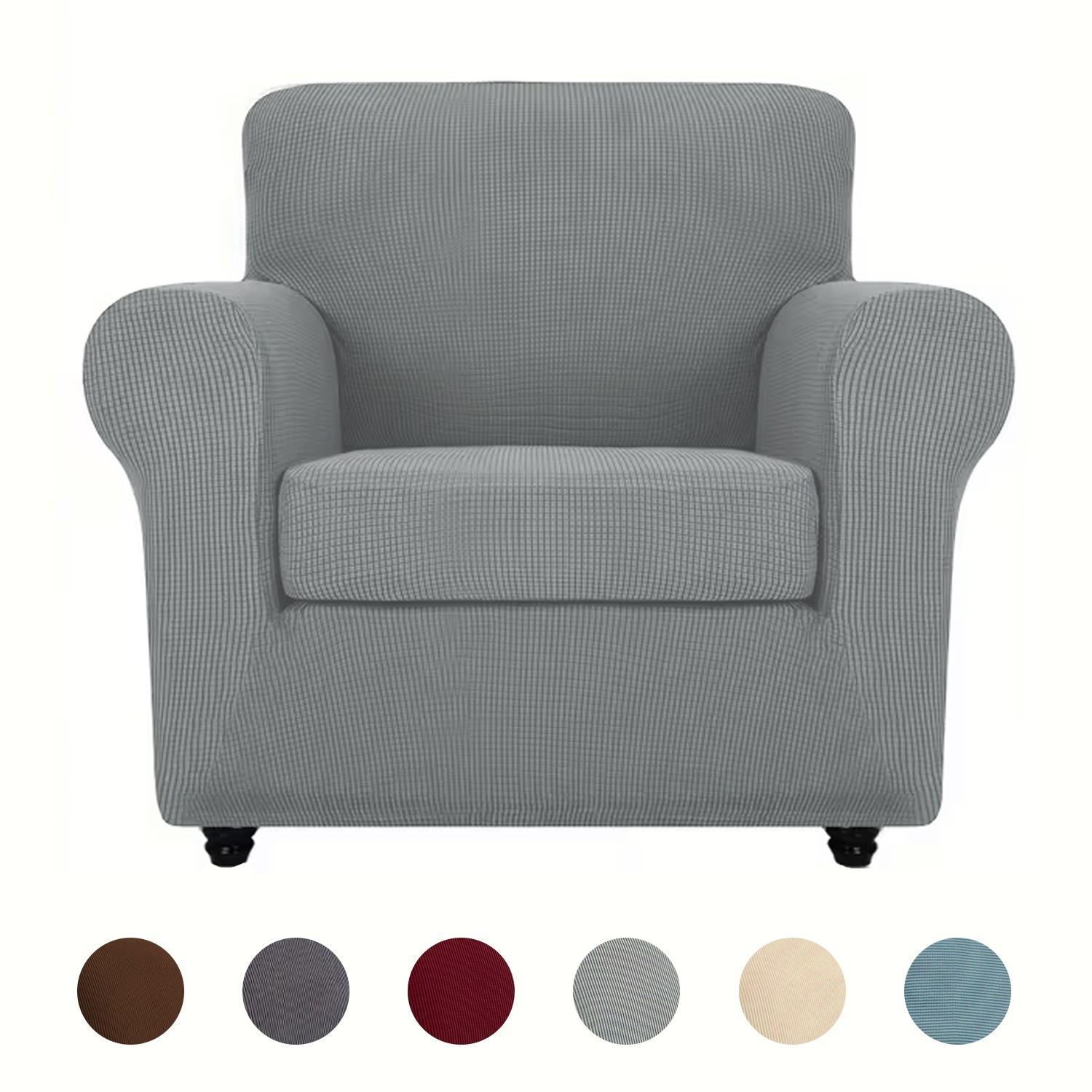 Single person cornflake jacquard elastic fabric armchair cover, including seat c
