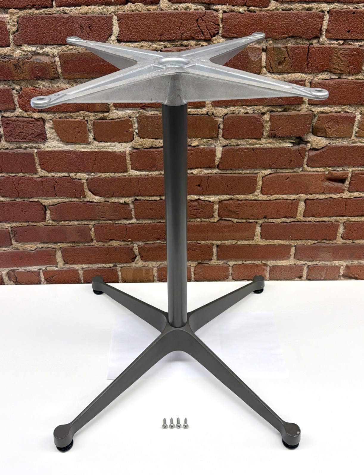 Herman Miller Eames Aluminum Group Contract Table Base Pedestal MCM w/ Glides