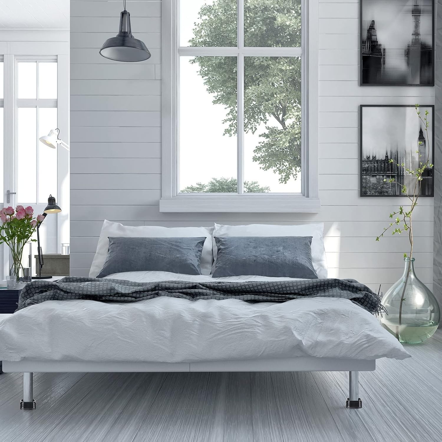High-Quality Black Bed Raising Blocks – 16 Pack, Sturdy & Non-Slip 1.38” Lift