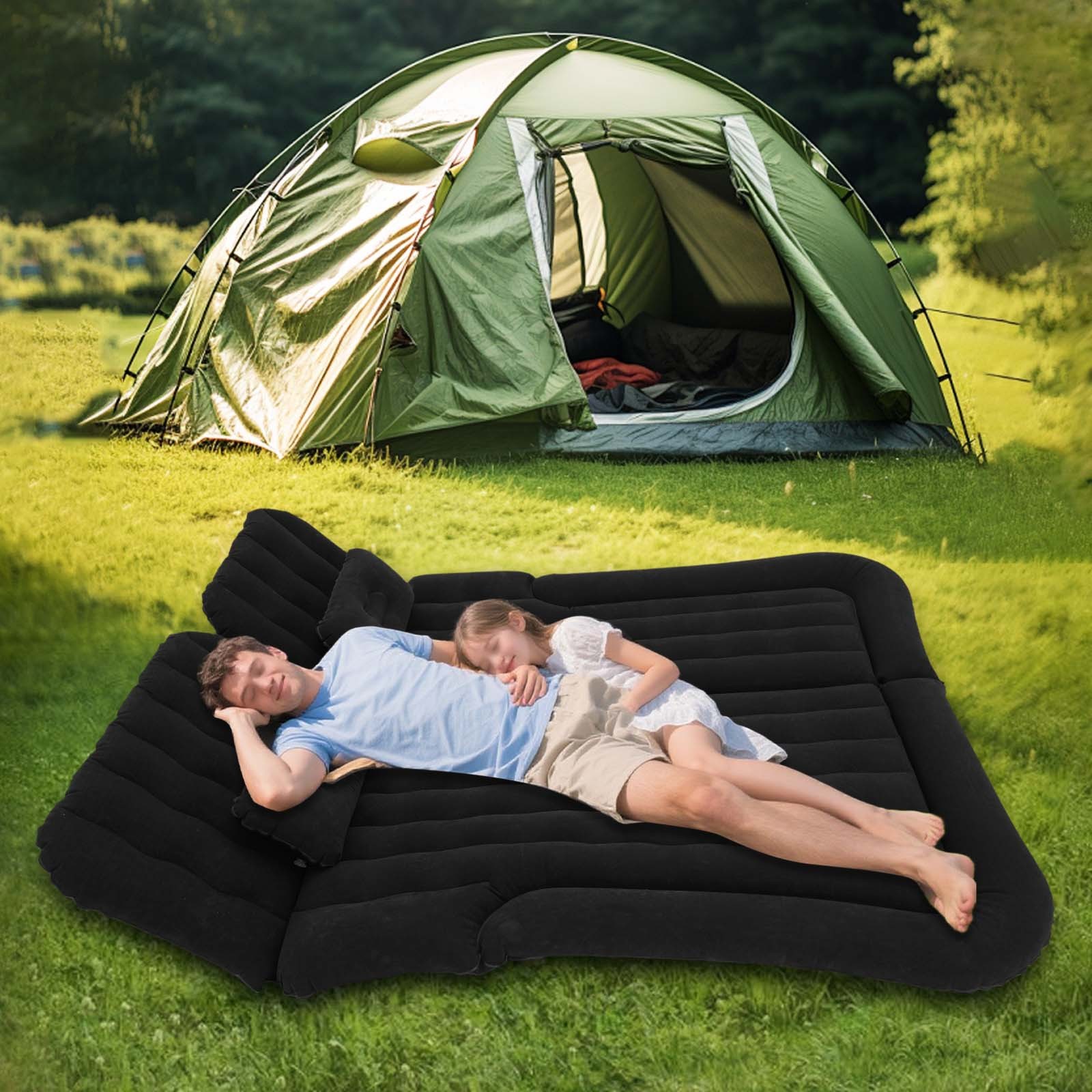 Inflatable Bed Mattress Car Truck SUV Back Seat Sleeping Beds With Air Pump Set