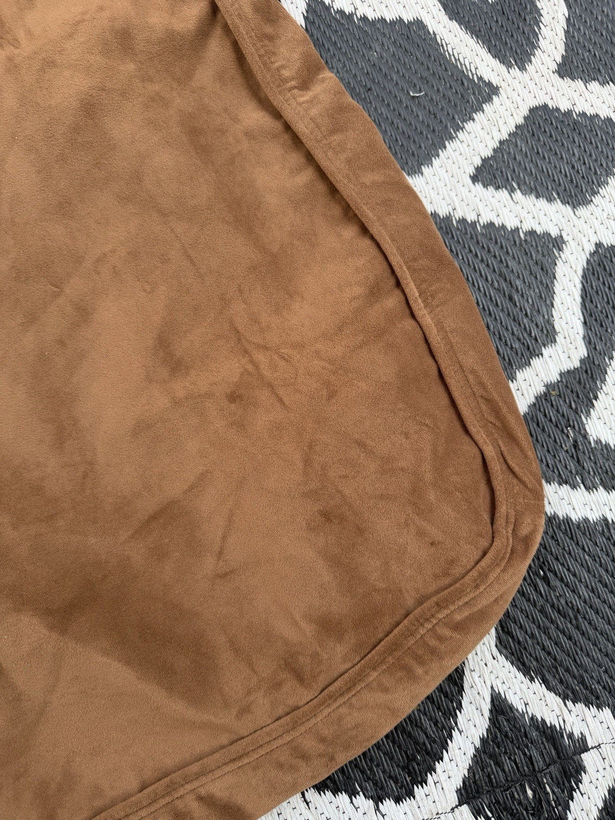 3 Piece Lovesac Sactionals Chocolate Velvet Seat Cover Set Cognac