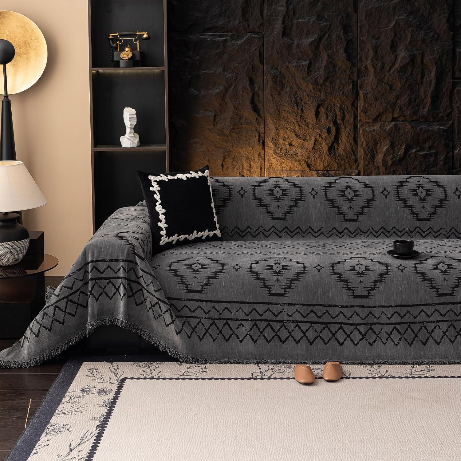 VClife Couch Cover Bohemian Tribal Sofa Cover Washable Sofa Protector, Non Slip