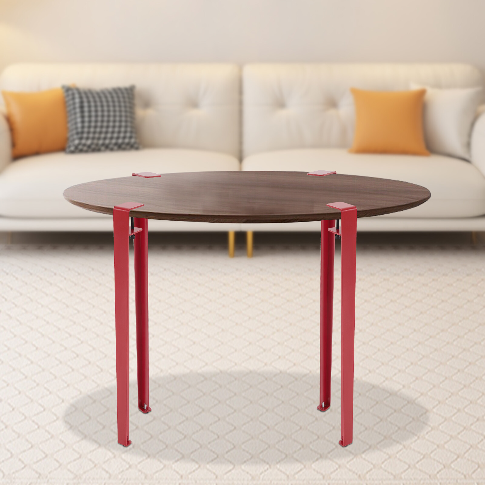 4pcs Adjustable Table Legs, Table Clamp Legs, F-shaped Table Legs Red