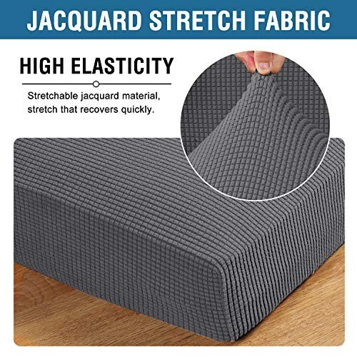 Sofa Slipcover Cushion Cover 19.6-29.5 Inch High Stretch Jacquard Seat