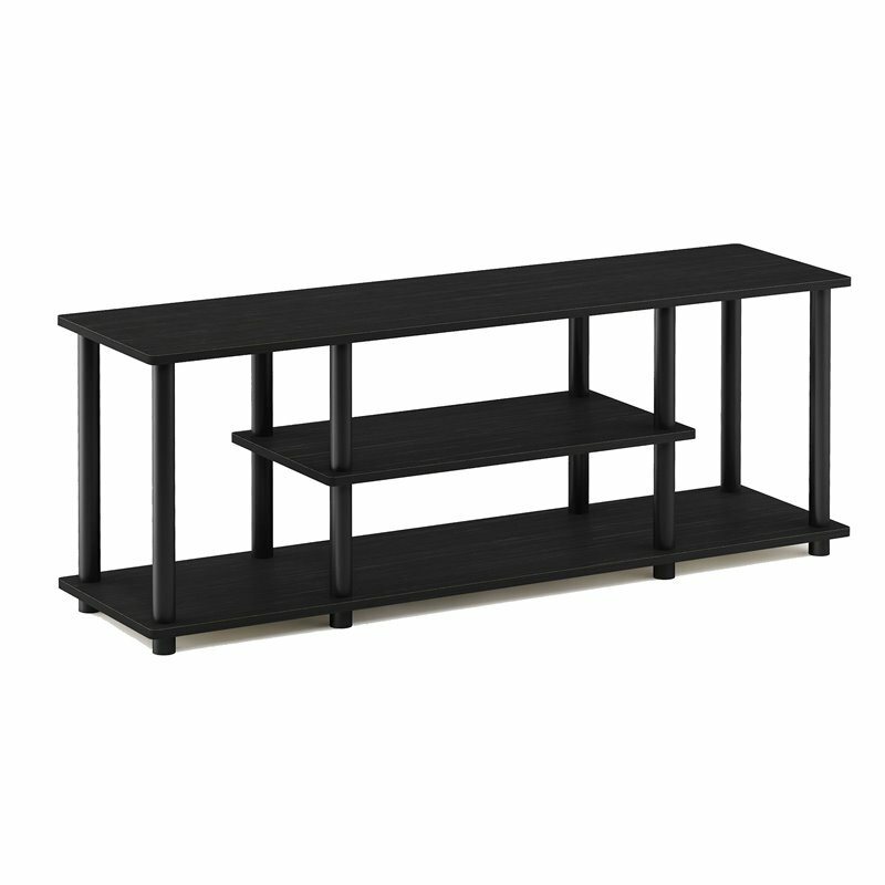 Furinno Turn-N-Tube Wood Entertainment TV Stand for TV up to 50″ in Walnut