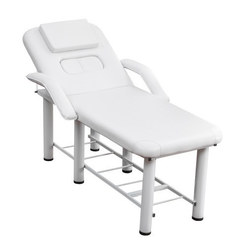 Professional Beauty Bed with Removable Headrest Breast Cushions, Armrests and