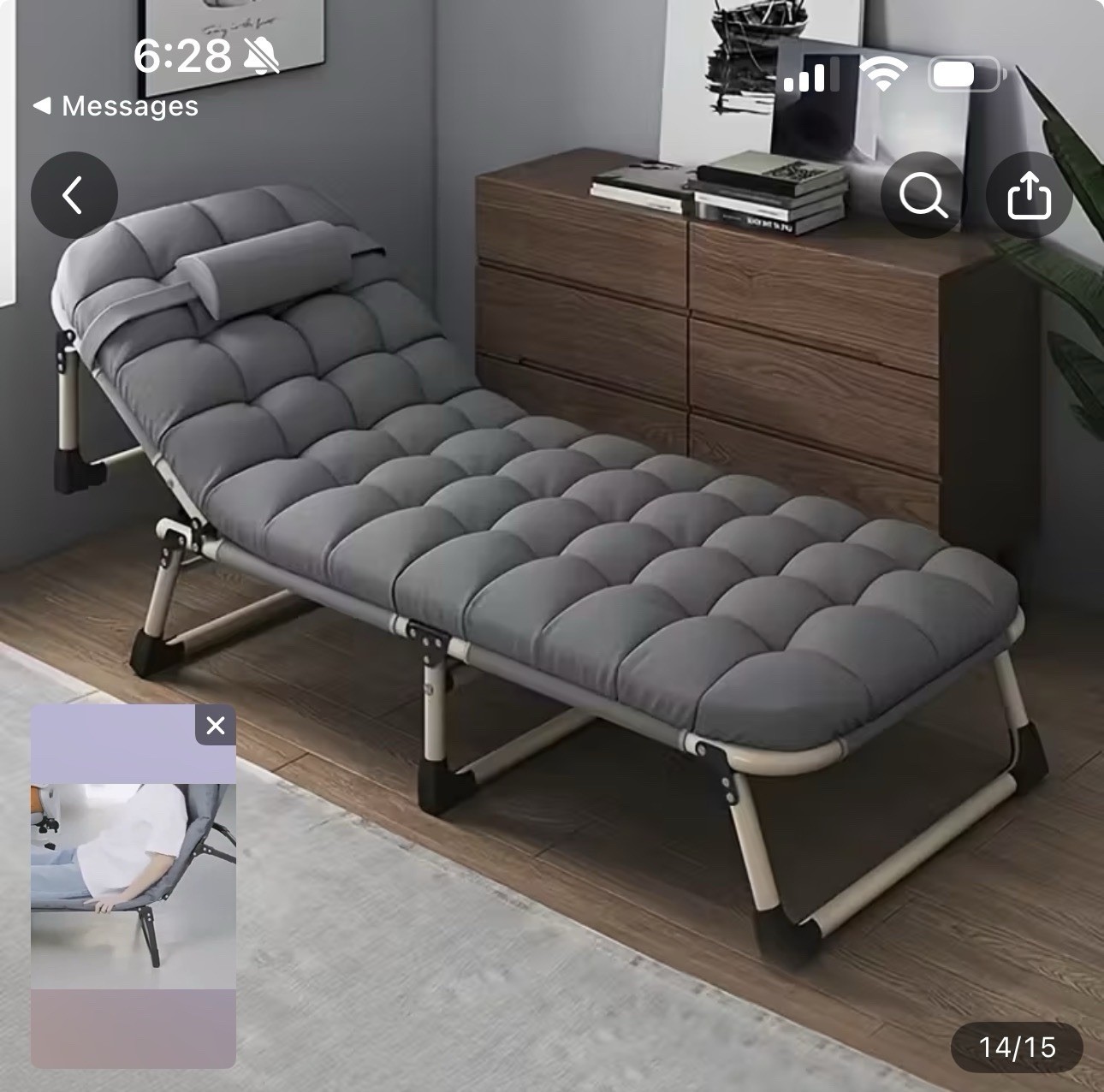 300/400/600 pound Load-bearing Folding Bed With Cushion (option Mattress