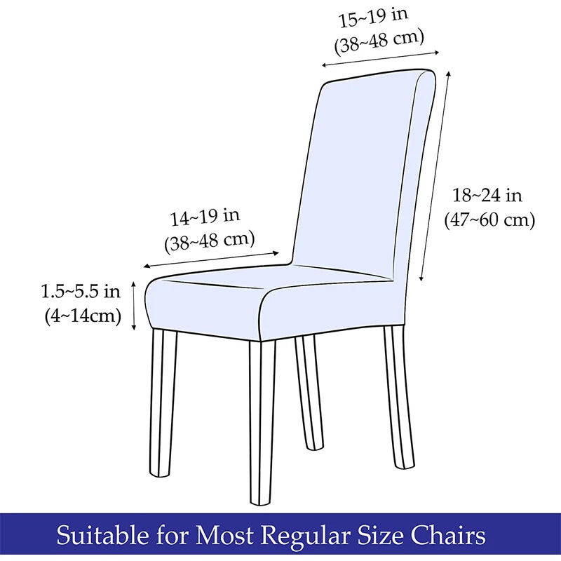 Velvet Chair Cover for Dining Room Elastic Thick Velvet Chair Cover 1/4/6/8 Pcs