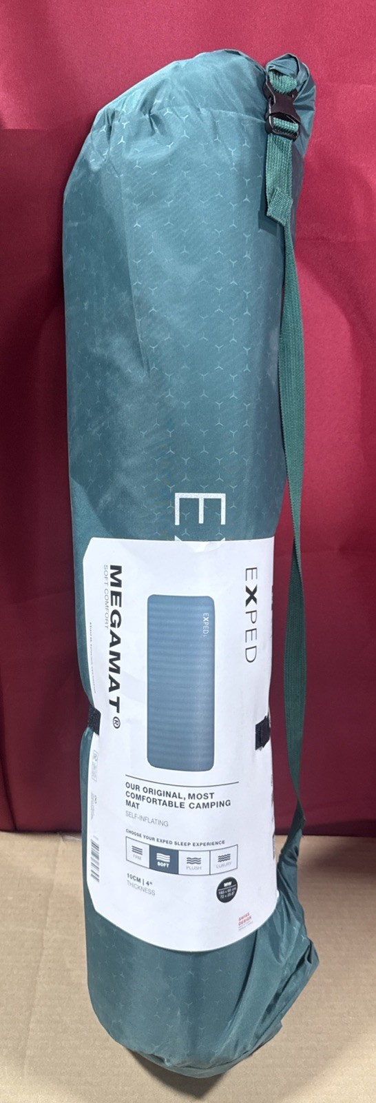 Exped MegaMat Medium Wide Self Inflating Soft Car Sleeping Mat Camping Foam NEW