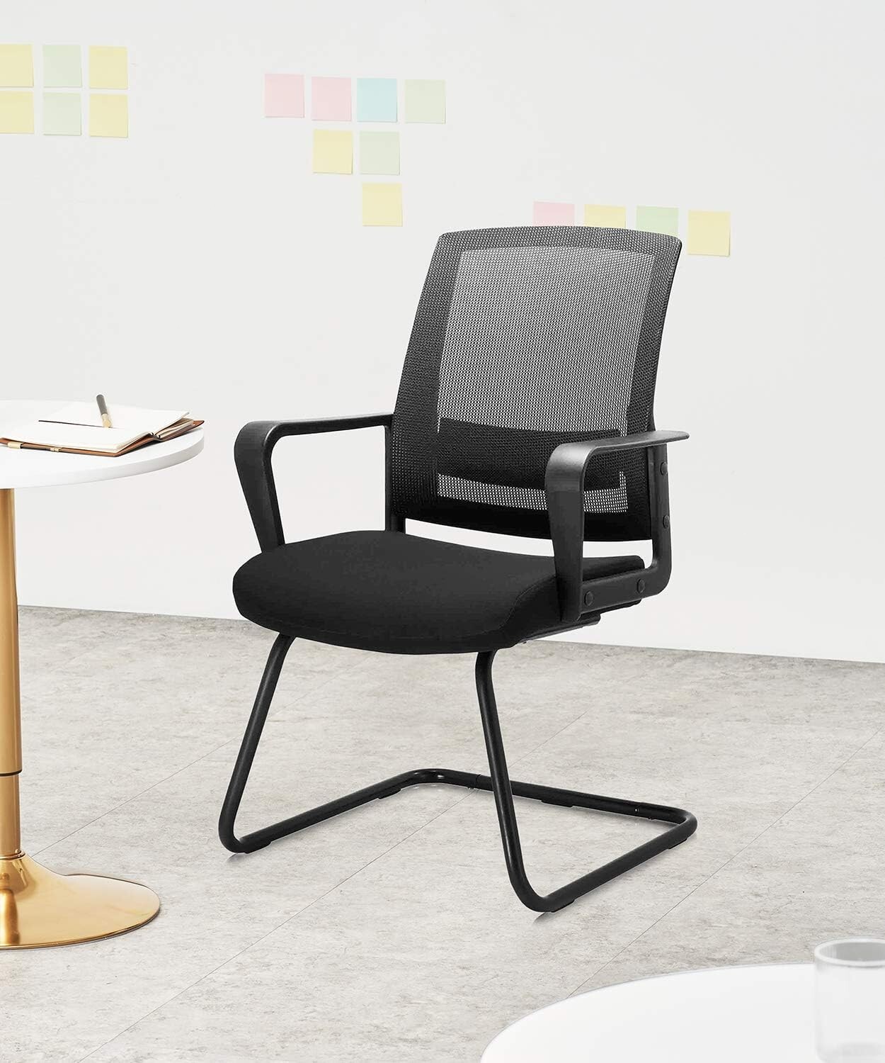 CLATINA Office Guest Chair W/ Lumbar Support & Mid Back Mesh for Reception Room
