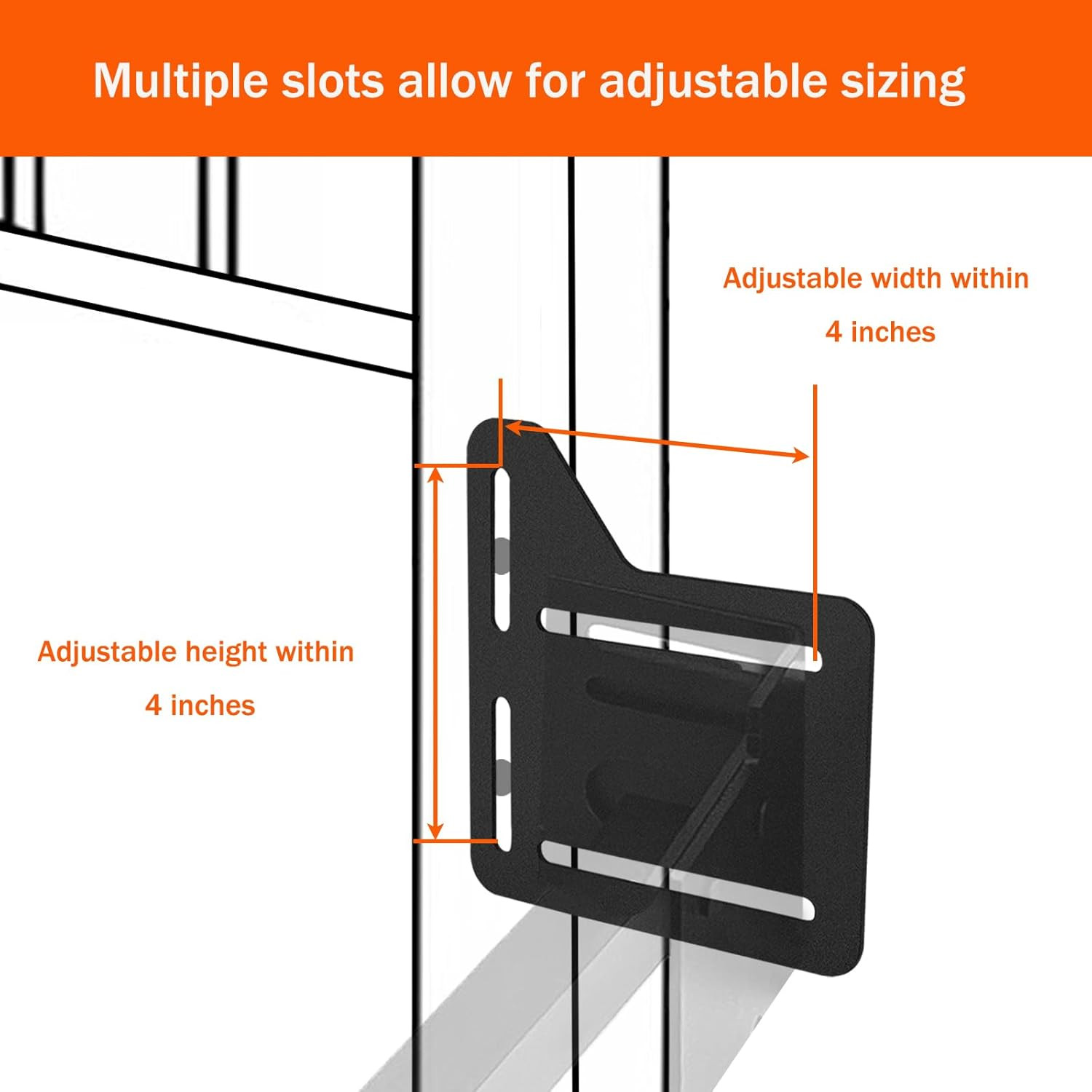Adjustable Headboard Brackets Kit for Metal Bed Frame – 2 Pieces