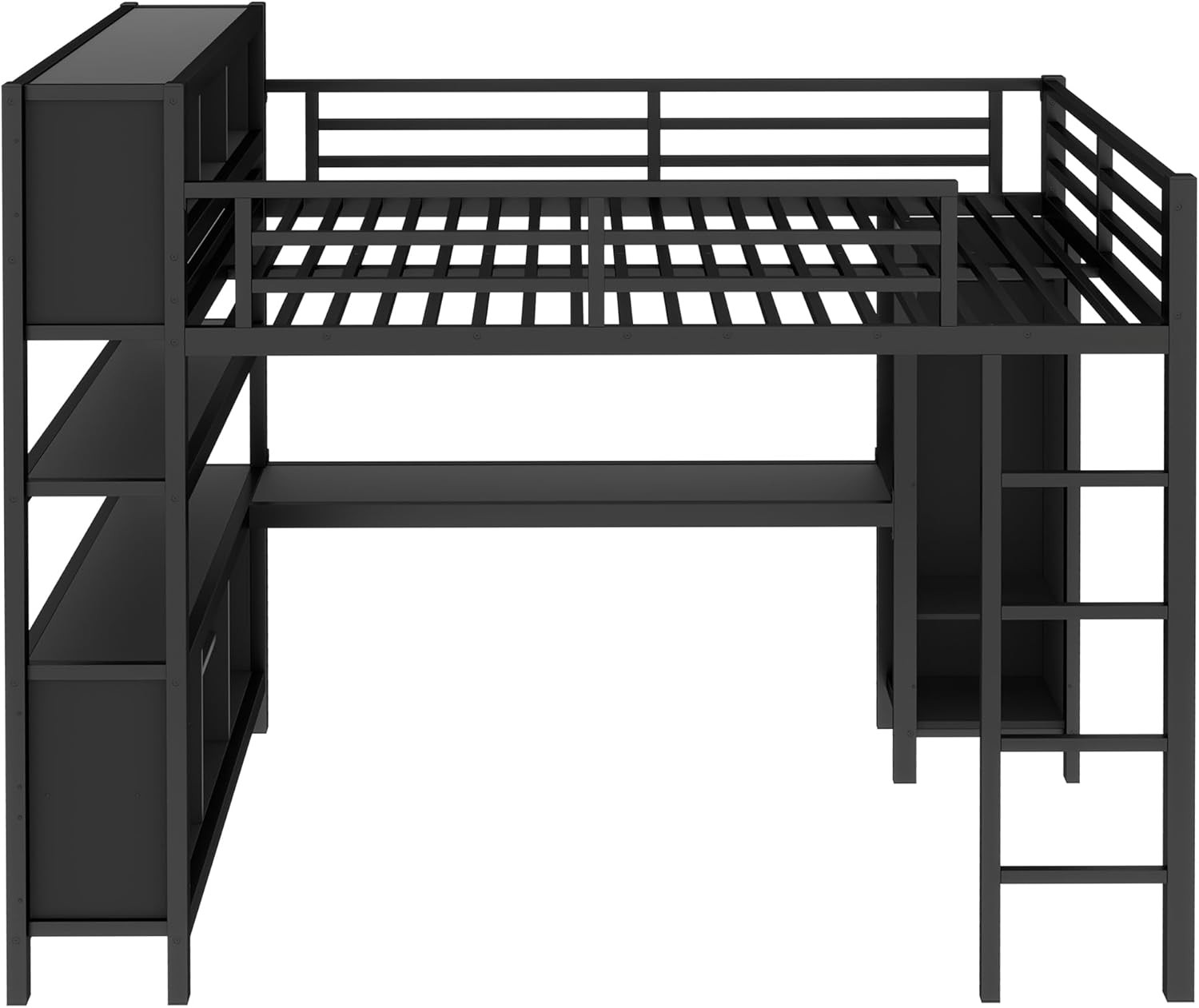 Stylish Queen Loft Bed with Wardrobe, Desk, Storage – Perfect for All Ages!
